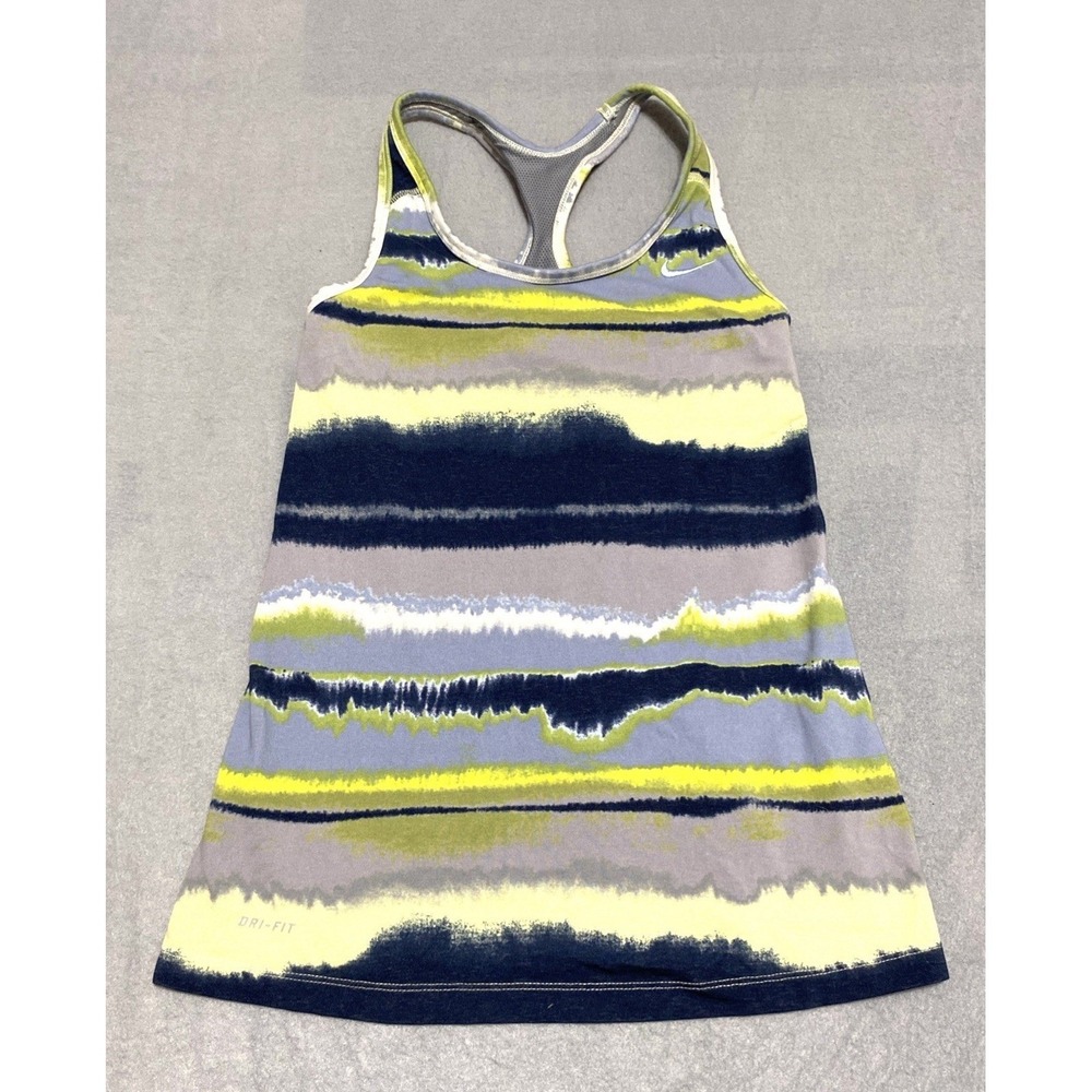 Nike Women's Tank Top Tie Dye Size XS Built In Bra Moisture Wicking Racerback